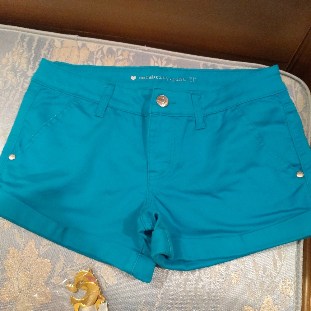 Celebrity Pink Aqua color shirts, size 11